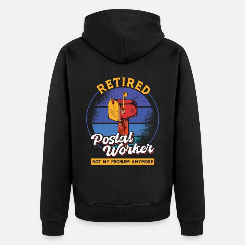 Postier à la retraite - Veste à capuche bio Premium Unisexe - noir