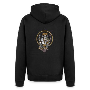 Ganesha I Hindouisme Bouddhisme Motif pour - Veste à capuche bio Premium Unisexe - noir - Dos - Nico (187cm)