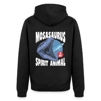 Biologiste marin Mosasaurus Temps Dinosaure - Veste à capuche bio Premium Unisexe - noir - Dos - Nico (187cm)