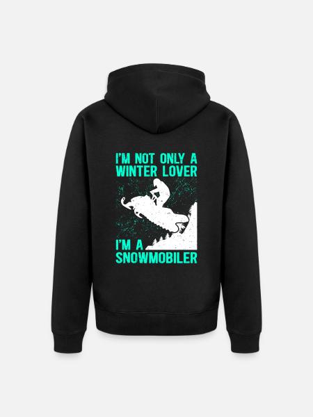 Snowmobile Snowmobile Gift - Unisex Premium Organic Zip Hoodie - black