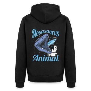 Biologiste marin Mosasaurus Temps Dinosaure - Veste à capuche bio Premium Unisexe - noir - Dos - Nico (187cm)
