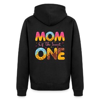 Mother Of Sweet Sprinkles Delicious Doughnuts - Unisex Premium Organic Zip Hoodie - black - Back - Nico (187cm)