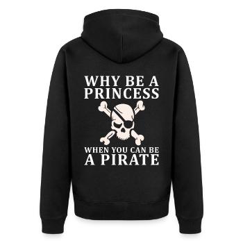 Pirate Kids Skull Party Pirates - Unisex Premium Organic Zip Hoodie - black - Back - Nico (187cm)
