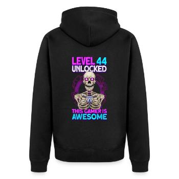 jeu de joueur 44e anniversaire jeux vidéo de jeu - Veste à capuche bio Premium Unisexe - noir - Dos - Nico (187cm)