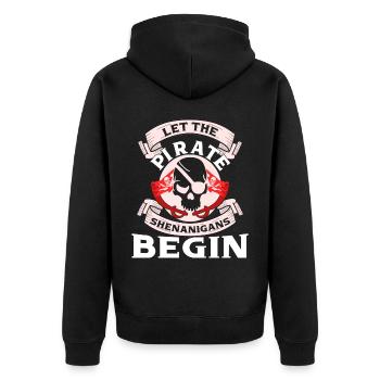 Corsaire de partie de crâne de pirate enfants - Veste à capuche bio Premium Unisexe - noir - Dos - Nico (187cm)