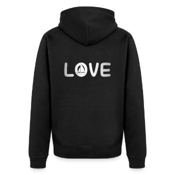Amour de la voile - Veste à capuche bio Premium Unisexe - noir - Dos - Nico (187cm)