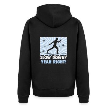 Cross-country biathlon cross-country skiers - Unisex Premium Organic Zip Hoodie - black - Back - Nico (187cm)
