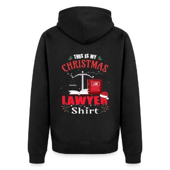 Étudiant en droit Drôle d’avocat de Noël - Veste à capuche bio Premium Unisexe - noir - Dos - Nico (187cm)