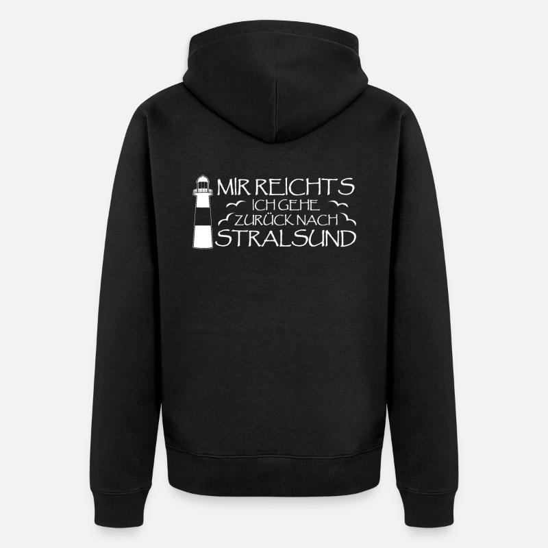 Stralsunder Witz Stralsund - Unisex Premium Bio Zip Hoodie - Schwarz