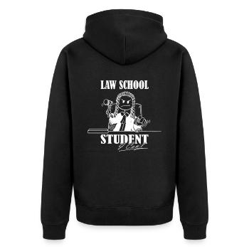 Étudiant de la Faculté de droit je ne peux pas - Veste à capuche bio Premium Unisexe - noir - Dos - Nico (187cm)