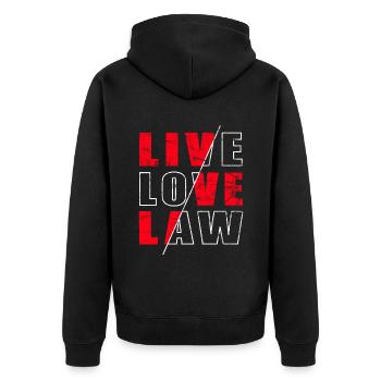 Lawyer Costume - Funny Law Student - Unisex Premium Organic Zip Hoodie - black - Back - Nico (187cm)