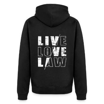 Lawyer Costume - Funny Law Student - Unisex Premium Organic Zip Hoodie - black - Back - Nico (187cm)