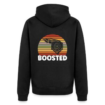 Turbocompresseur Voiture Vintage Boosted Tuning - Veste à capuche bio Premium Unisexe - noir - Dos - Nico (187cm)