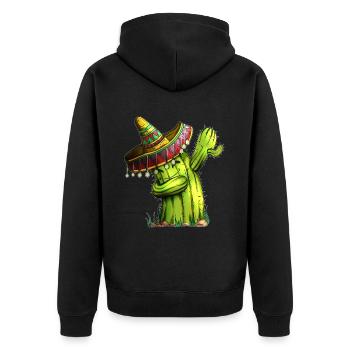 Vacances Mexique Cinco de Mayo Cactus Costume Dab - Veste à capuche bio Premium Unisexe - noir - Dos - Nico (187cm)