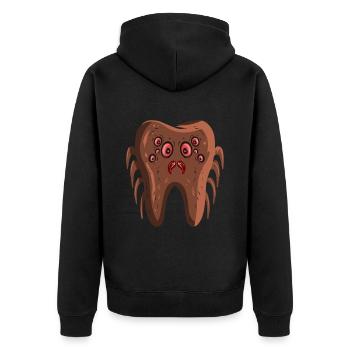Dentistes Dent avec costume d’araignée à Halloween - Veste à capuche bio Premium Unisexe - noir - Dos - Nico (187cm)