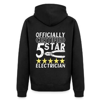 Technicien électricien en électronique - Veste à capuche bio Premium Unisexe - noir - Dos - Nico (187cm)
