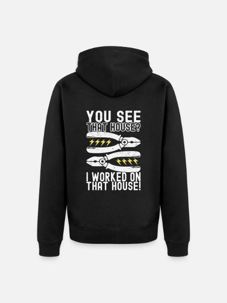 Electrician Electronics Technician - Unisex Premium Organic Zip Hoodie - black