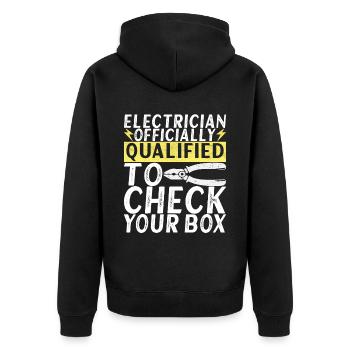 Électricien Électronicien Technicien en Electronique - Veste à capuche bio Premium Unisexe - noir - Dos - Nico (187cm)