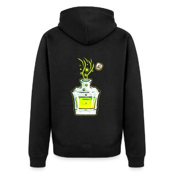 Flacon avec potion magique verte Halloween - Veste à capuche bio Premium Unisexe - noir - Dos - Nico (187cm)