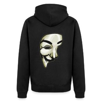 Masque comme costume pour Halloween - Veste à capuche bio Premium Unisexe - noir - Dos - Nico (187cm)