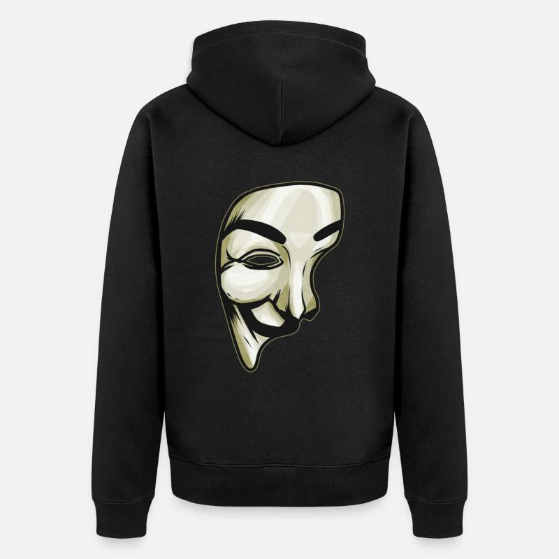 Masque comme costume pour Halloween - Veste à capuche bio Premium Unisexe - noir