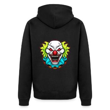 Visage de clown d’horreur Halloween - Veste à capuche bio Premium Unisexe - noir - Dos - Nico (187cm)