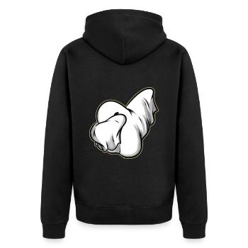 Dabbing Ghost On Halloween - Unisex Premium Organic Zip Hoodie - black - Back - Nico (187cm)