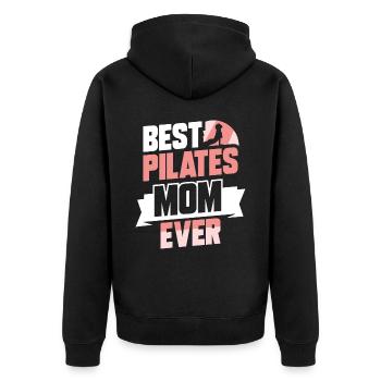 Meilleure mère de Pilates jamais amoureuse de maman - Veste à capuche bio Premium Unisexe - noir - Dos - Nico (187cm)