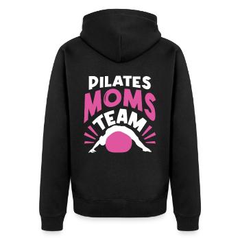 Pilates Mothers Team Pilates Mother Mom MomMy - Unisex Premium Organic Zip Hoodie - black - Back - Nico (187cm)