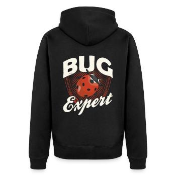 Insect expert insects entomology entomologist - Unisex Premium Organic Zip Hoodie - black - Back - Nico (187cm)