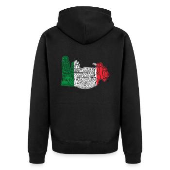 Italie Rome - Veste à capuche bio Premium Unisexe - noir - Dos - Nico (187cm)
