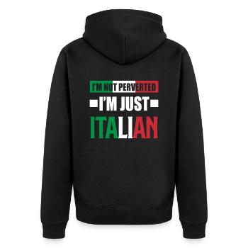 Drôle Italie Cadeau Italien - Veste à capuche bio Premium Unisexe - noir - Dos - Nico (187cm)