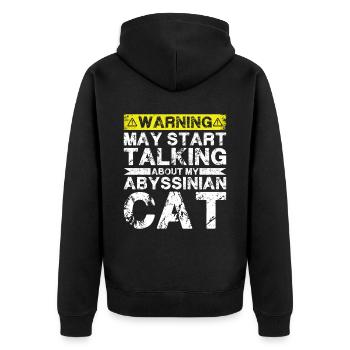 En parlant de chat abyssin - Veste à capuche bio Premium Unisexe - noir - Dos - Nico (187cm)