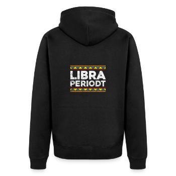 Waage Sternzeichen Horoskop Astrologie Geschenk - Unisex Premium Bio Zip Hoodie - Schwarz - Hinten - Nico (187cm)