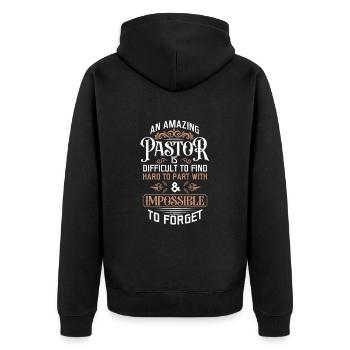Retraite Pasteur Pension Pension Pension Cadeau - Veste à capuche bio Premium Unisexe - noir - Dos - Nico (187cm)