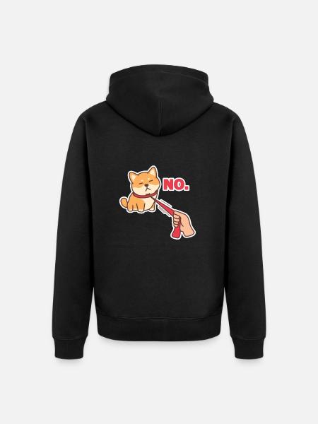 Shiba Inu - Unisex Premium Organic Zip Hoodie - black
