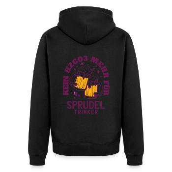 Fini le H2CO3 pour les buveurs de bulles de bière en disant - Veste à capuche bio Premium Unisexe - noir - Dos - Nico (187cm)