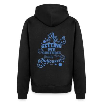 cute kids Grim Reaper for Halloween - Unisex Premium Organic Zip Hoodie - black - Back - Nico (187cm)