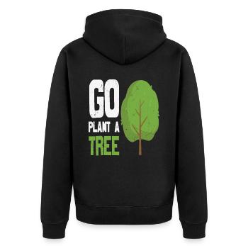 Aller planter une forêt d’arbres Citations - Veste à capuche bio Premium Unisexe - noir - Dos - Nico (187cm)