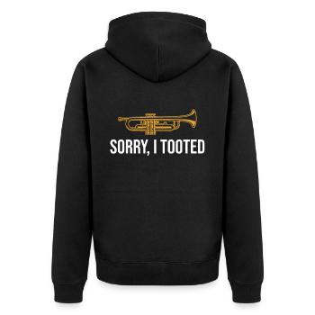 Trompette Trompette Trompettiste Joueur de Trompette Musique Orchestre - Veste à capuche bio Premium Unisexe - noir - Dos - Nico (187cm)
