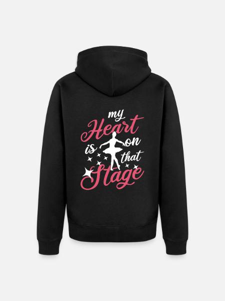 Ballet, Ballerina - Unisex Premium Organic Zip Hoodie - black