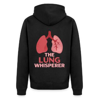 Respiratory therapists Respiratory therapist Occupational therapists - Unisex Premium Organic Zip Hoodie - black - Back - Nico (187cm)