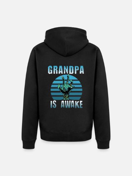 Halloween Grandpa - Unisex Premium Organic Zip Hoodie - black