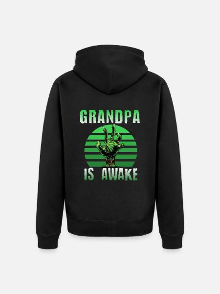 Halloween Grandpa - Unisex Premium Organic Zip Hoodie - black