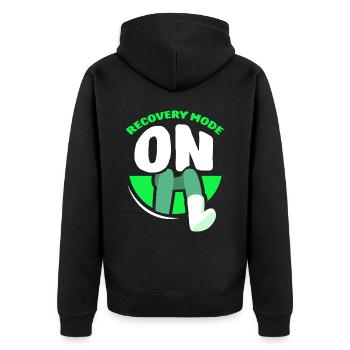 Erholung Modus Ein Überlebender Patient Erholen - Unisex Premium Bio Zip Hoodie - Schwarz - Hinten - Nico (187cm)