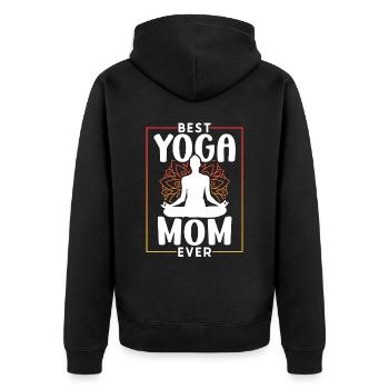 Meilleure mère de yoga de tous les temps Maman Hobby Mommy - Veste à capuche bio Premium Unisexe - noir - Dos - Nico (187cm)