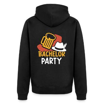 Enterrement de vie de garçon Bachelor Bachelor - Veste à capuche bio Premium Unisexe - noir - Dos - Nico (187cm)