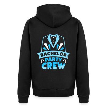 Bachelor Party Party Team Bachelor - Unisex Premium Organic Zip Hoodie - black - Back - Nico (187cm)