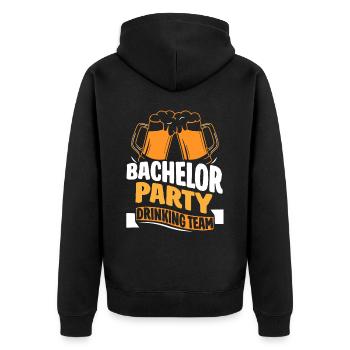 Enterrement de vie de garçon Équipe Boire Équipe Mariée - Veste à capuche bio Premium Unisexe - noir - Dos - Nico (187cm)