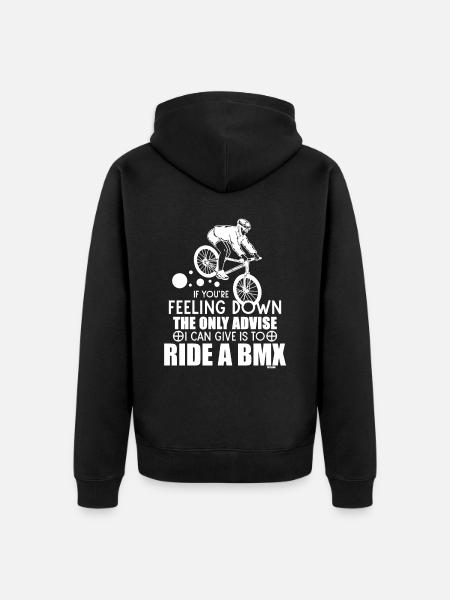 BMX - Unisex Premium Organic Zip Hoodie - black